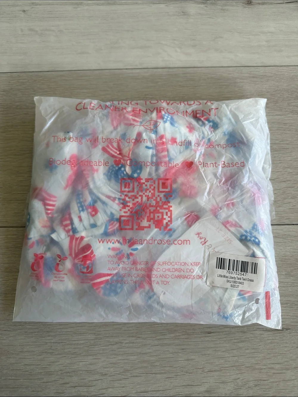Mila and Rose Little Miss Liberty Twirl Dress Red/White/Blue 2T NWT IN PACKAGE